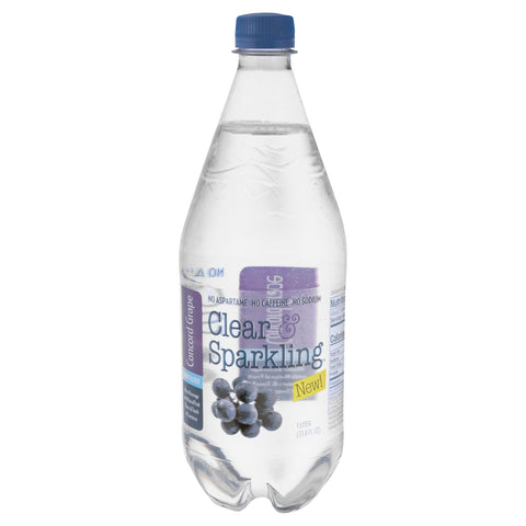 Clear & Sparkling Concord Grape Water Beverage 1 lt - 33.8 FZ 12 Pack