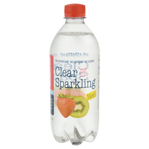 Clear & Sparkling Strawberry Kiwi Water Beverage - 80 FZ 6 Pack