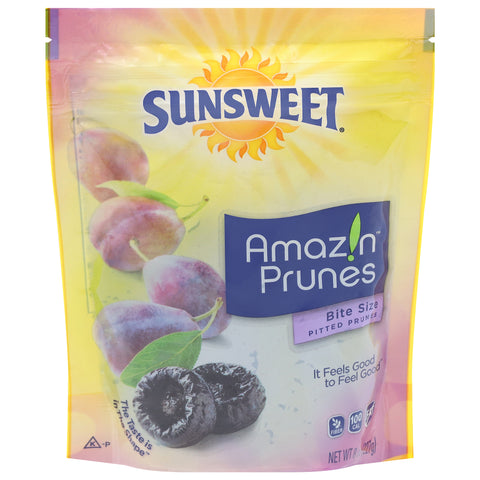 Sunsweet Amazin Pitted Prunes Bite Size 8 oz - 12 Pack