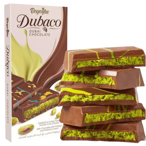 Beyoglu Dubaco Crispy Kadayif Dubai Milk Chocolate - 3.35 OZ 144 Pack