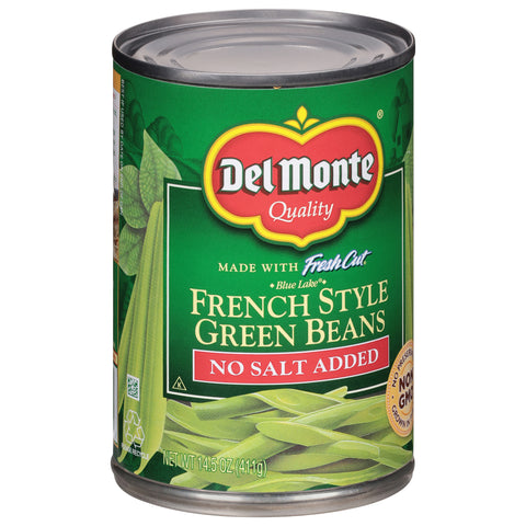 Del Monte Vegetables Fresh Cut French Style Green Beans No Salt Added 14.5 OZ