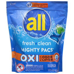All Mighty Fresh Pacs Laundry Detergent - 12.5 OZ 6 Pack