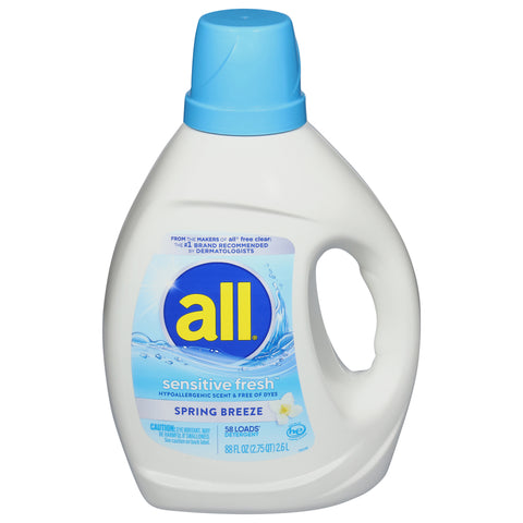 All Sensitive Fresh Spring Breeze Detergent 88 fl oz - 88 FZ 4 Pack