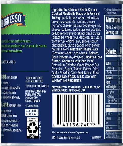 Progresso Healthy Favorites Soup 45% Less Sodium Italian-Style Wedding 18.5 OZ