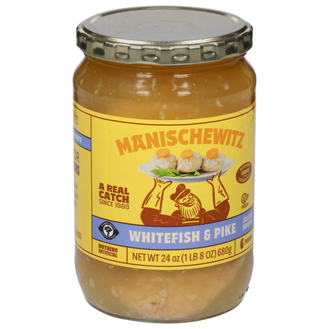 Manischewitz Whitefish & Pike In Jelled Broth 24 OZ