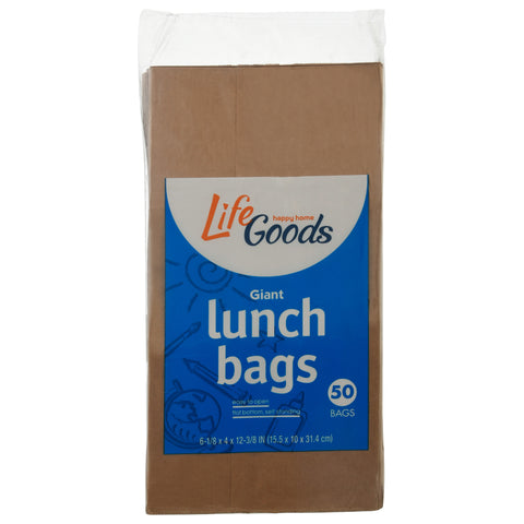 Life Goods Giant Lunch Bags Giant 50 ea - 50 CT 24 Pack
