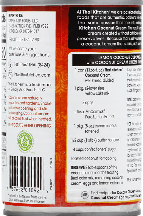 Thai Kitchen Coconut Cream 13.66 OZ