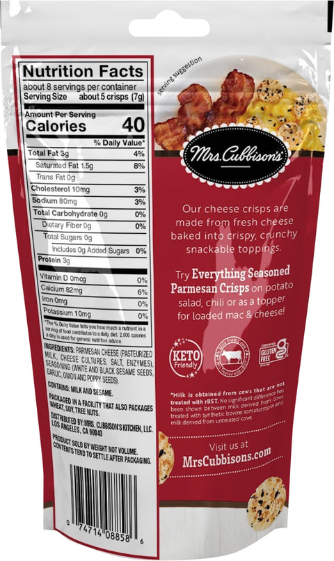 Mrs. Cubbison's Parmesan Crisps Everything 1.98 OZ