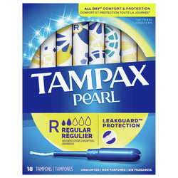Tampax Pearl Regular Tampons - 18 OZ 12 Pack