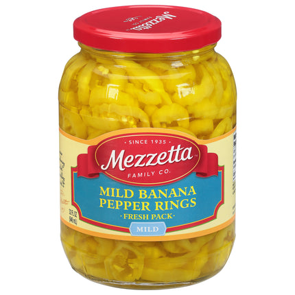 Mezzetta Mild Banana Pepper Rings - 32.0 OZ 6 Pack