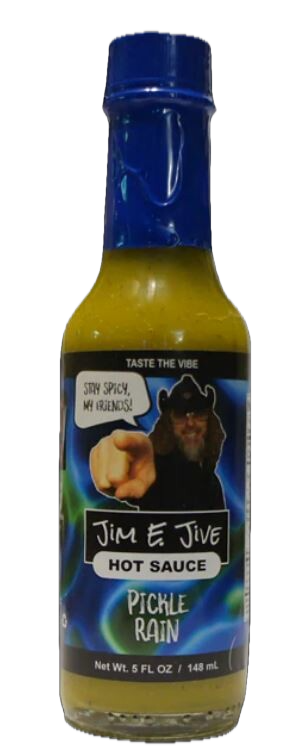 Jim E Jive Hot Sauce Pickle Rain Hot Sauce - 5 FL OZ 12 Pack