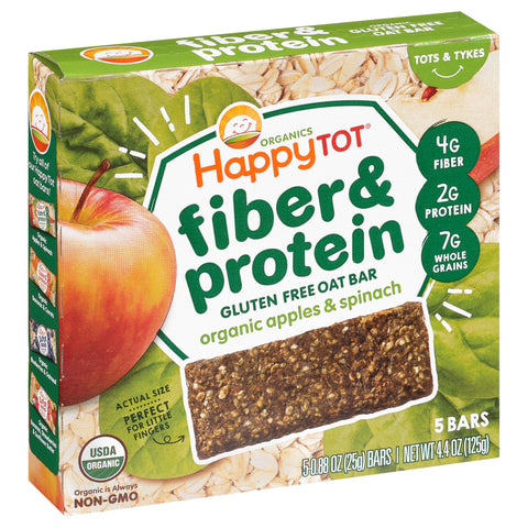 Happy Tot Organics Fiber & Protein Apple 4.4 OZ