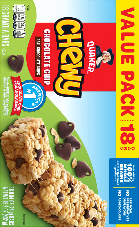 Quaker Chewy Chocolate Chip Granola Bars 15.2 OZ