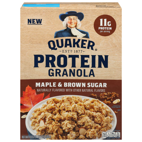 Quaker Maple & Brown Sugar Protein Granola 18 oz - 10 Pack