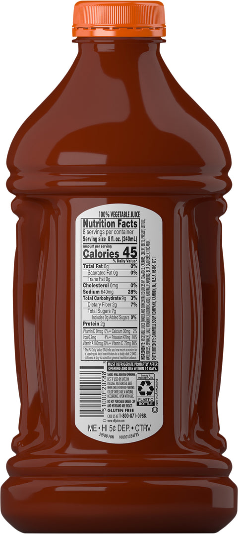 V8 100% Hot & Spicy Vegetable Juice 64 FZ