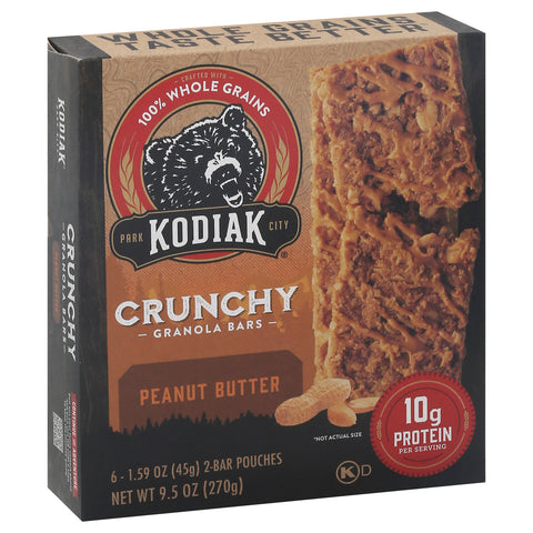 Kodiak Cakes Crunchy Granola Bars Peanut Butter 9.5 OZ