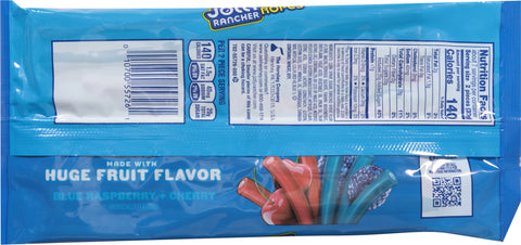 Jolly Rancher Ropes Blue Raspberry + Cherry Candy 10 oz