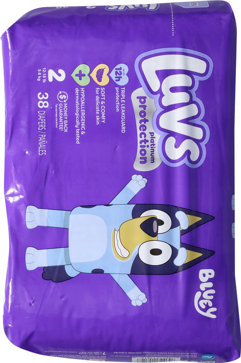 Luvs Bluey Diapers 2 (12-18 lb) 38 ea