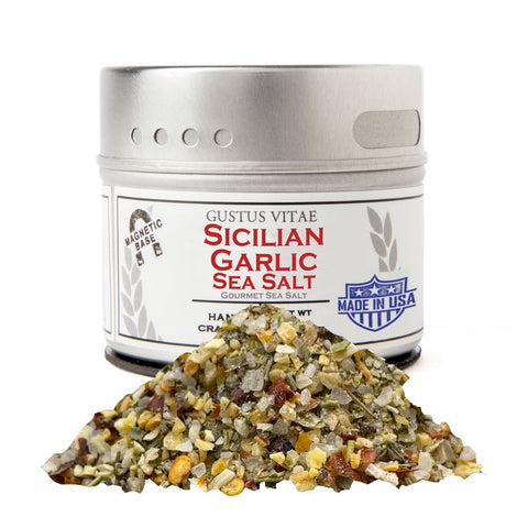 Gustus Vitae Sicilian Garlic Seasoning - 1.8 OZ 8 Pack