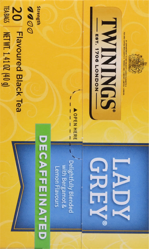 Twinings Decaffeinated Lady Grey Black Tea 20 CT