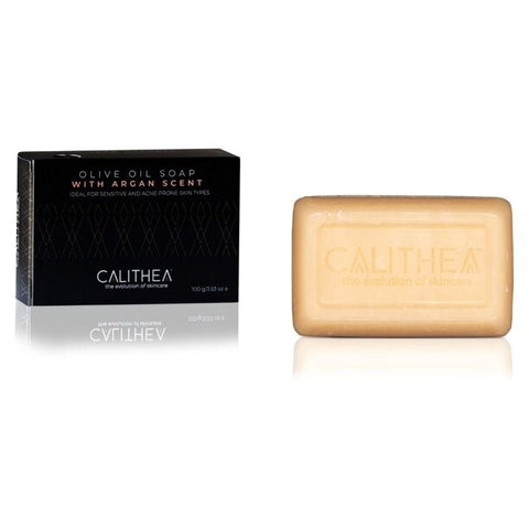 Calithea Skincare Olive Oil Soap with Argan: 100% Natural Content - 3.53 OZ 96 Pack