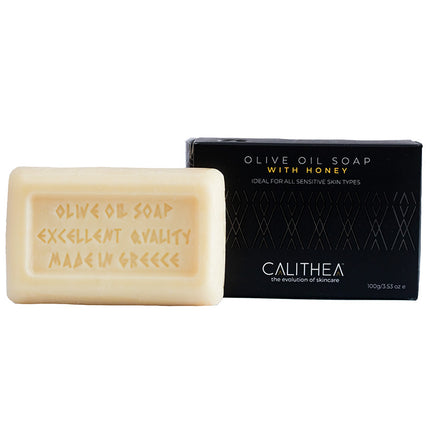 Calithea Skincare Olive Oil Soap with Honey: 100% Natural Content - 3.53 OZ 96 Pack
