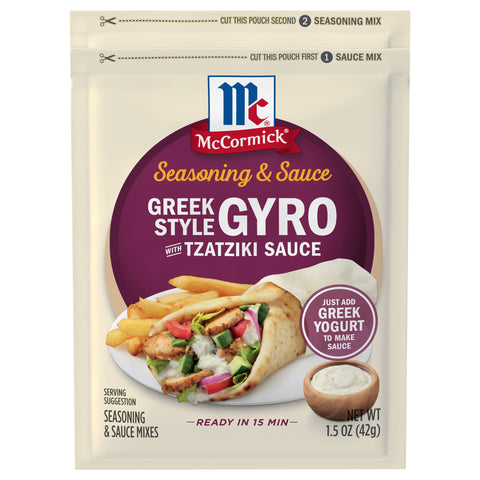 McCormick Greek Style Gyro and Tzatziki Seasoning Mix - 1.5 OZ 6 Pack