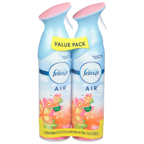 Febreze Air Value Pack Island Fresh Gain Scent Air Refresher 2 - 8.8 oz Bottles - 3 Pack