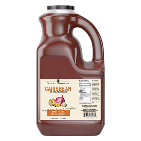 Gourmet Warehouse Caribbean  BBQ, Wing & More Sauce, Restaurant, Food Service - 1 GAL 1 Pack