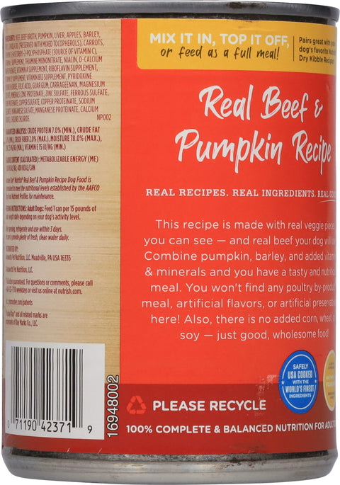 Rachael Ray Beef And Pumpkin Dog Food 13 OZ