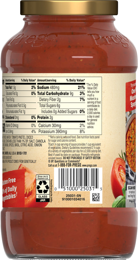 Prego No Sugar Added Traditional Sauce 23.5 OZ