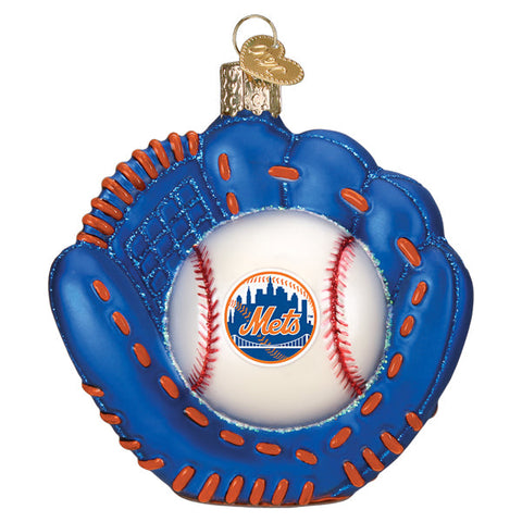 Mets Baseball Mitt Ornament