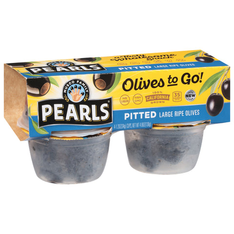 Pearls Black Olives To Go 4.8 OZ