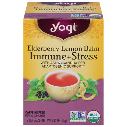 Elderberry Lemon Balm Immune and Stress Support - 16 OZ 6 Pack