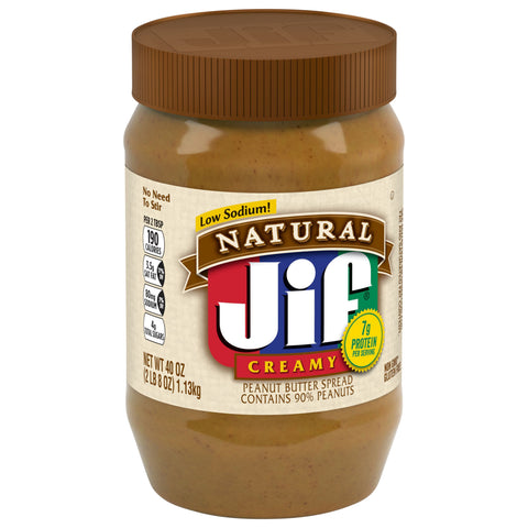 Jif Natural Creamy Peanut Butter 40 OZ