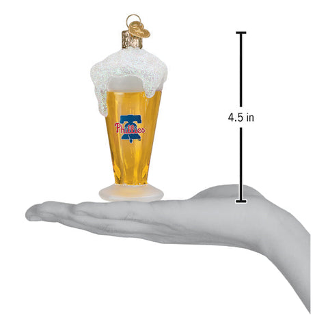 Phillies Glass Of Beer Ornament
