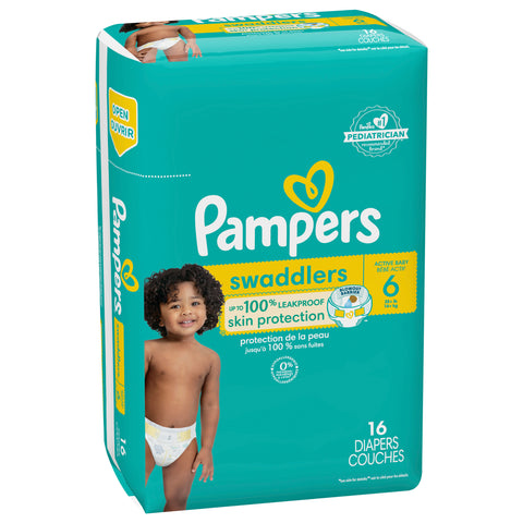 Pampers Swaddlers Active Baby Diapers, Size 6, 16 Count