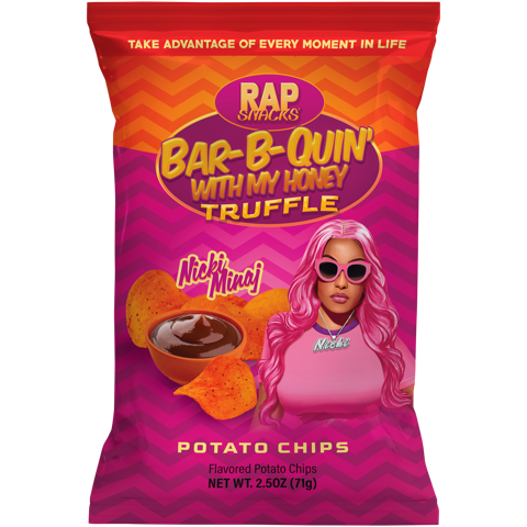 Rap Snacks Bar-B-Quin' with my Honey Truffle (Nicki Minaj) Potato Chips - 2.5 OZ 60 Pack