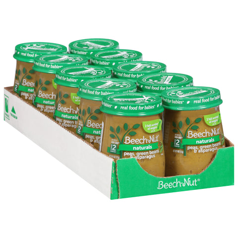 Beechnut Stage 2 Just Peas Green Beans &Asparagus 4 OZ