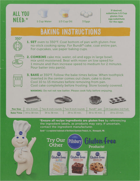 Pillsbury Gluten Free Classic Yellow Cake Mix 17 OZ