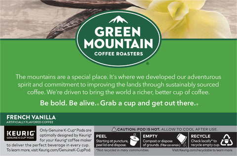 Green Mountain Coffee Roasters French Vanilla K-Cup Pods 3.3 OZ
