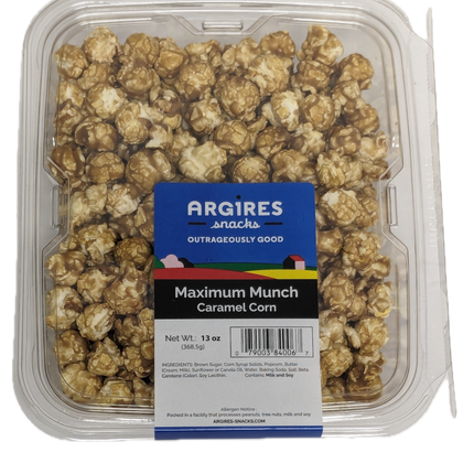 Argires Snacks Maximum Munch Caramel Corn - 13 oz 8 Pack