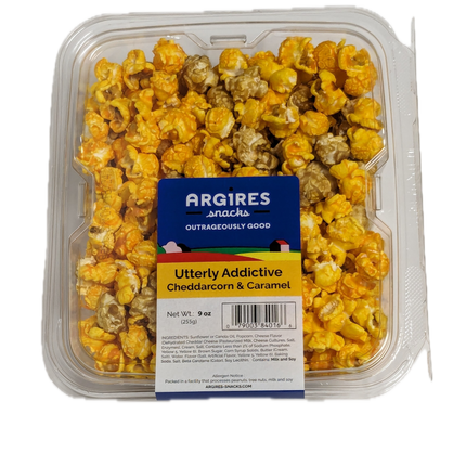 Argires Snacks Utterly Addictive Cheddarcorn & Caramel Mix Popcorn - 9 ...
