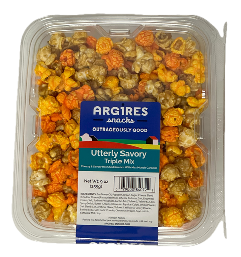 Argires Snacks Utterly Savory Triple Mix - 9 OZ 8 Pack