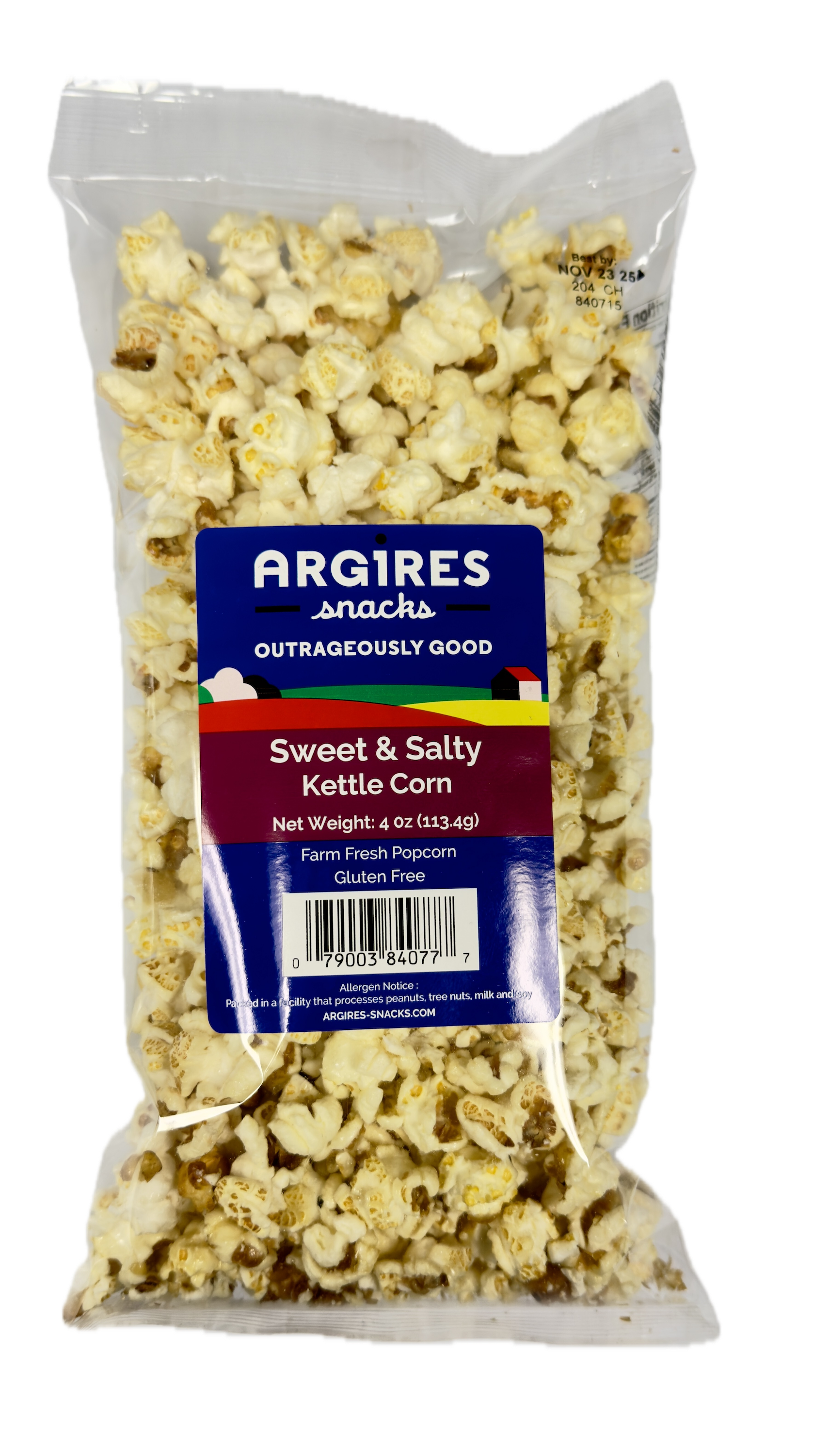 Argires Snacks Sweet & Salty Kettle Corn - 4 OZ 12 Pack – StockUpExpress