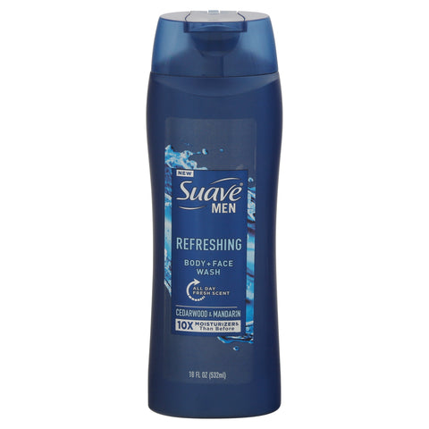 Suave Men's Refresh Body Wash  - 18 FZ 6 Pack