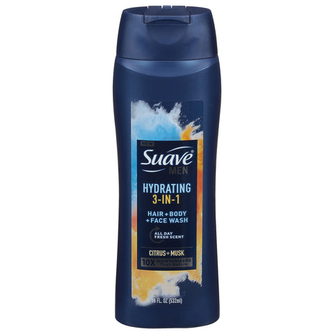 Suave Body Wash Men's 3 In 1 - 18 FZ 6 Pack