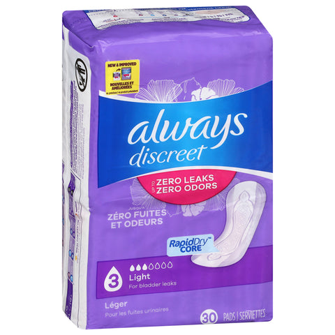 Always Discreet Light Regular Liners 30 CT