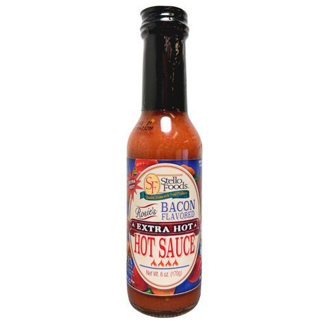 Stello Foods - Rosie's Extra Hot Bacon Flavored Hot Sauce 6oz