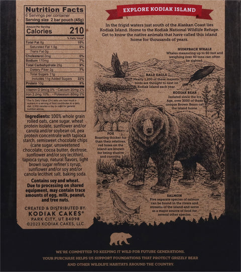 Kodiak Cakes Crunchy Granola Bars Chocolate 9.5 OZ